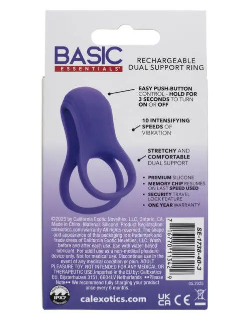 Basic Essential Rechargeable Dual Support Ring - Purple