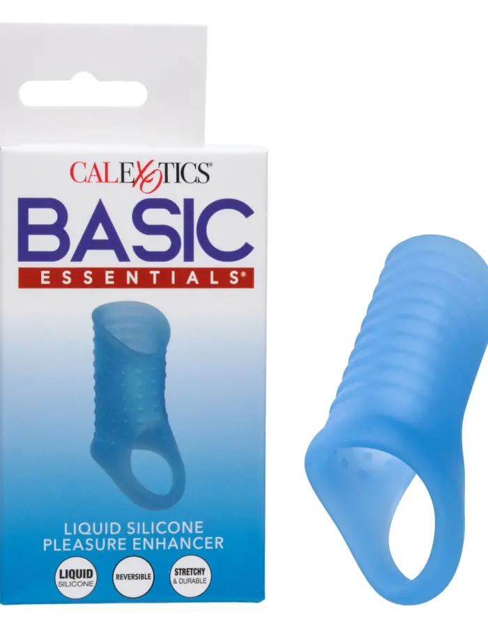 Basic Essentials Liquid Silicone Pleasure Enhance - Blue