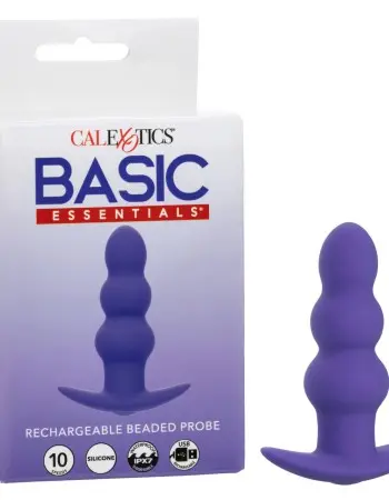 Basic Essentials Rechargeable Beaded Probe - Purple