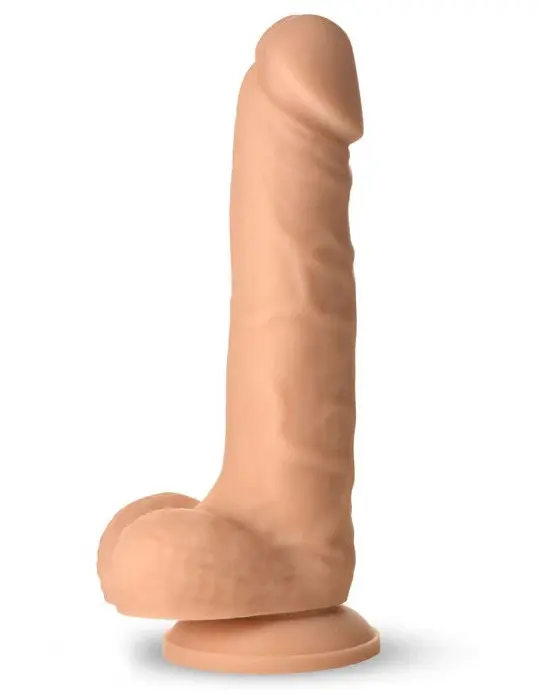 Easy Riders 7" Silicone Dildo With Balls - Light