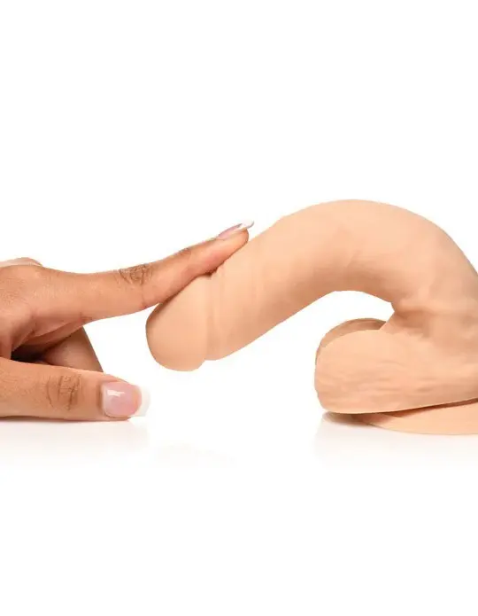 Easy Riders 7" Silicone Dildo With Balls - Light