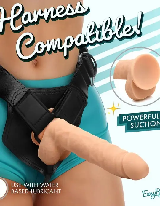 Easy Riders 7" Silicone Dildo With Balls - Light