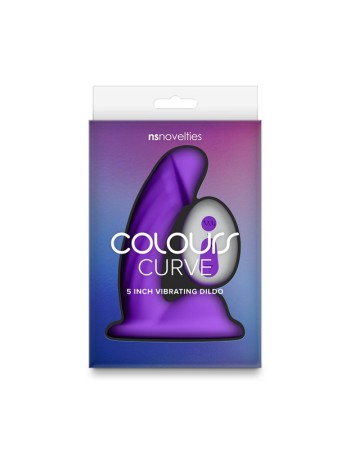 Colours Curve Vibrating 5" Dildo - Purple