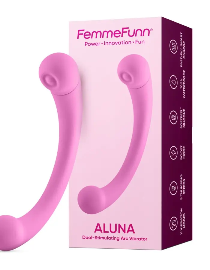 Aluna Dual Stimulating Arc Vibrator - Pink