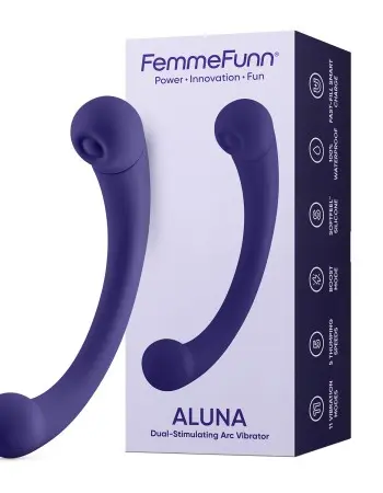 Aluna Dual Stimulating Arc Vibrator - Dark Purple