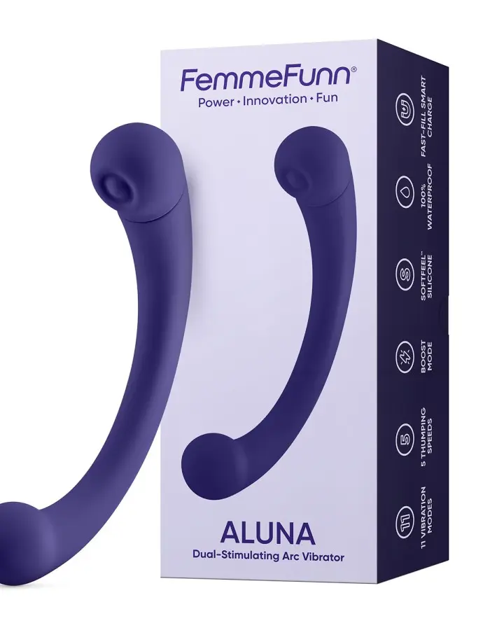 Aluna Dual Stimulating Arc Vibrator - Dark Purple