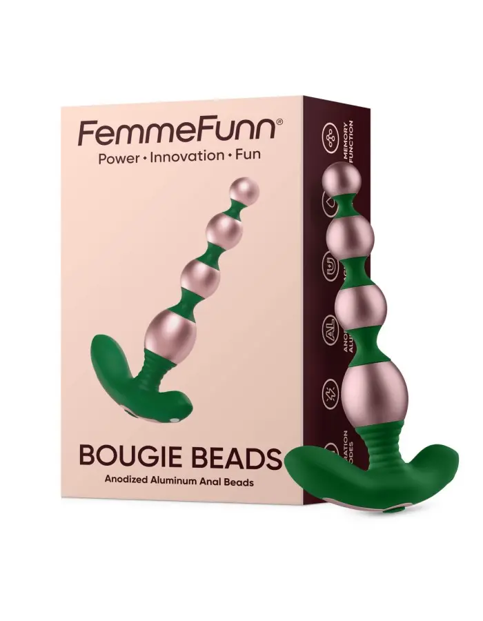 Bougie Beads Anodized Aluminum Anal Beads - Rose Gold