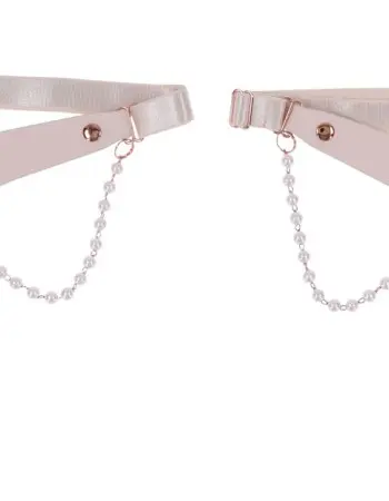 Peaches 'N Creame Pearl Garters - Peach