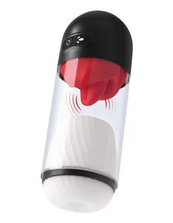 Delite Masturbator With Tongue Action - White
