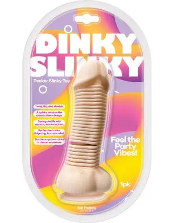 Dinky Slinky Pecker Spring Toy With Suction Cup