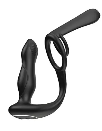 Enhancer Vibro Plug and Penis Sheath - Black