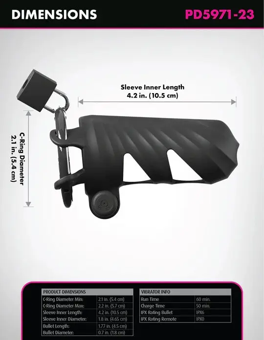Fantasy C-Ringz Remote-Controlled Vibrating Cock Blocker - Black