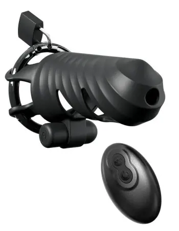 Fantasy C-Ringz Remote-Controlled Vibrating Cock Blocker - Black