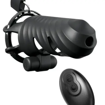 Fantasy C-Ringz Remote-Controlled Vibrating Cock Blocker - Black