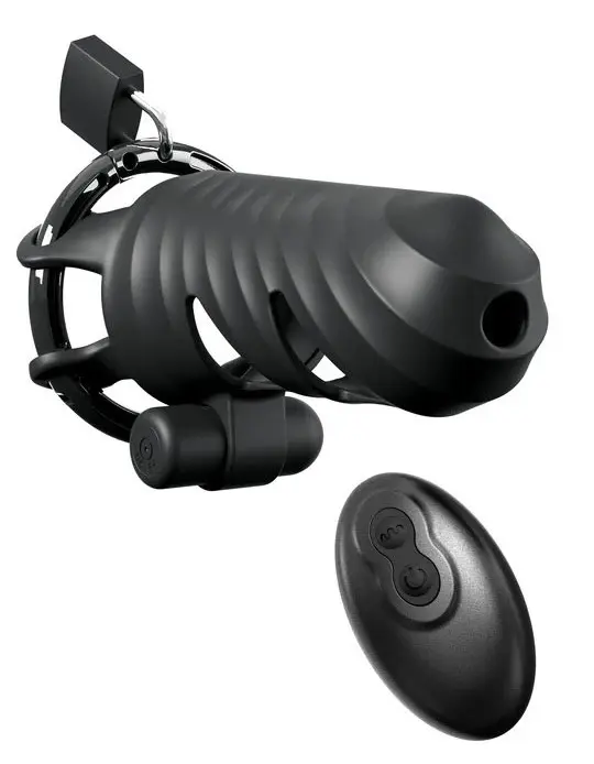 Fantasy C-Ringz Remote-Controlled Vibrating Cock Blocker - Black