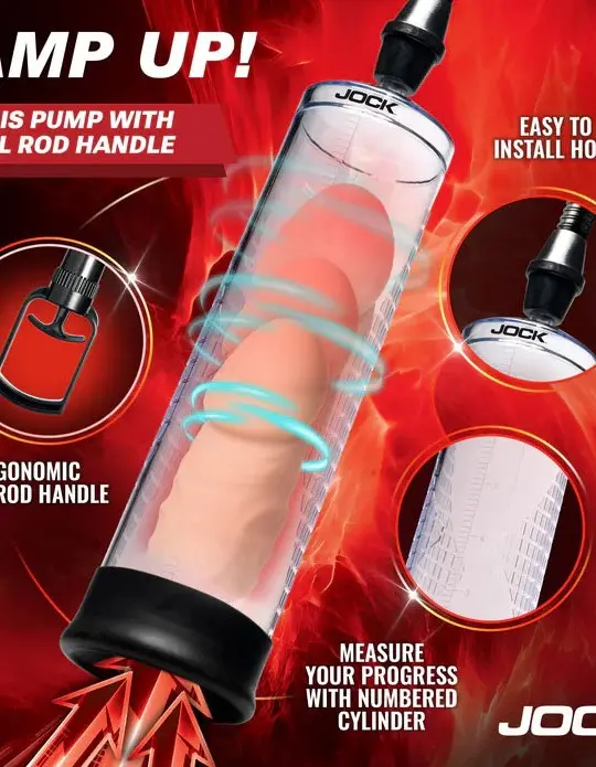 Amp Up Penis Pump With Pull Rod - Clear