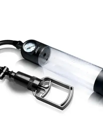 Pump Up Gauge Penis Pump With Pull Rod - Clear