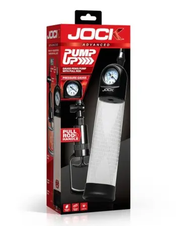 Pump Up Gauge Penis Pump With Pull Rod - Clear