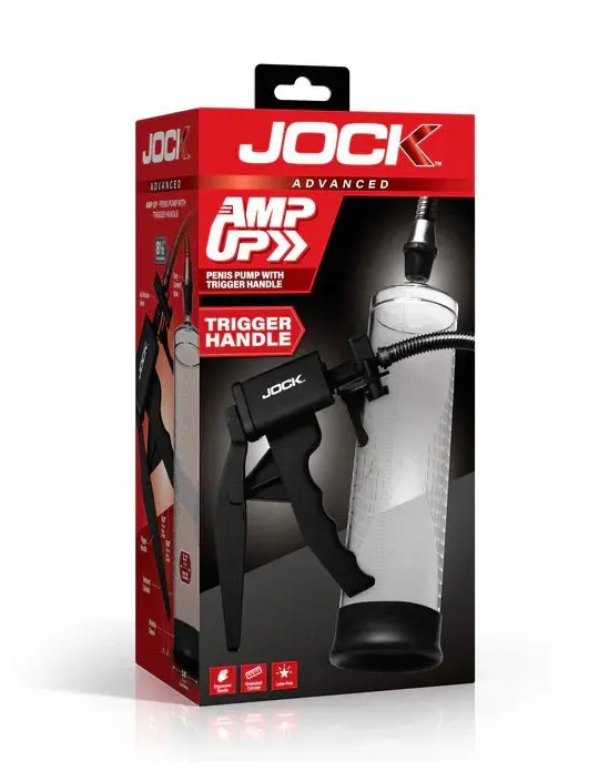 Amp Up Penis Pump With Trigger Handle - Clear