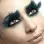 Large Aqua Dots Feather Eyelashes