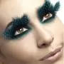 Large Aqua Dots Feather Eyelashes