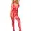 In the Mood Crotchless Bodystocking - Os - Red