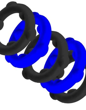 Gearheads 5 Pack Spinner Rings - Blue Black