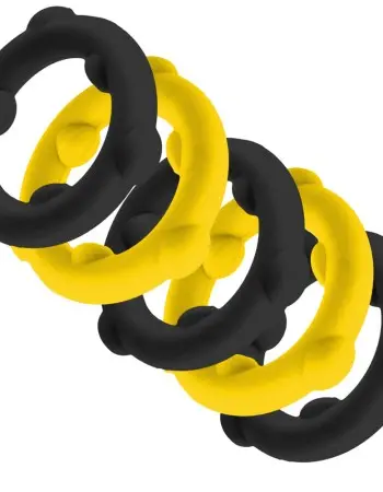 Gearheads 5 Pack Spinner Rings - Yellow Black