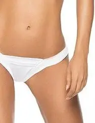 Low Back v Strap Shiny Thong - Medium/large - White