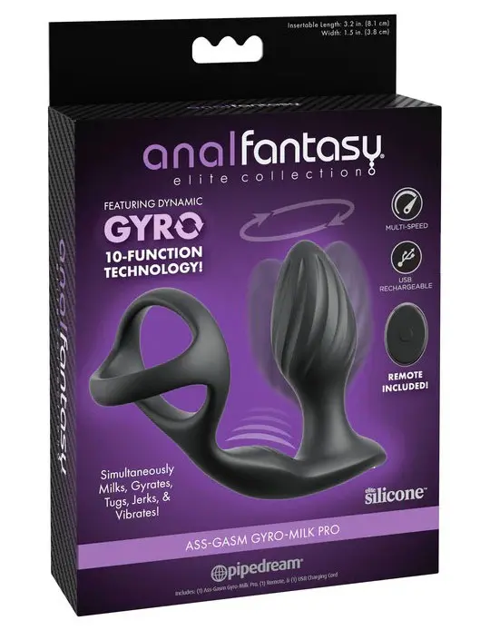 Anal Ass-Gasm Gyro-Milk Pro - Black
