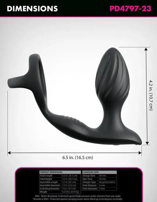 Anal Ass-Gasm Gyro-Milk Pro - Black