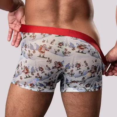 Christmas Trunks Seamless Sheer Short - Small