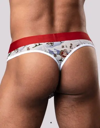 Christmas Thong Sheer Thong - Large/xl