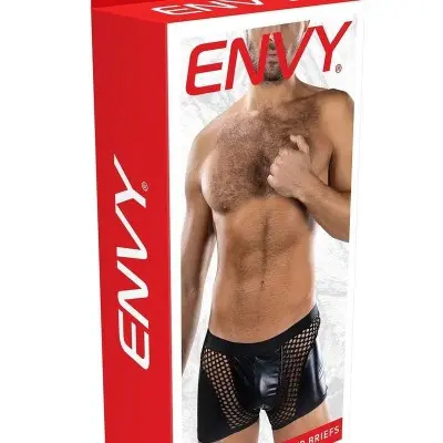 Sheer Contrast Boxer Briefs - Os - Black