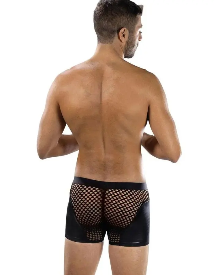 Sheer Contrast Boxer Briefs - Os - Black