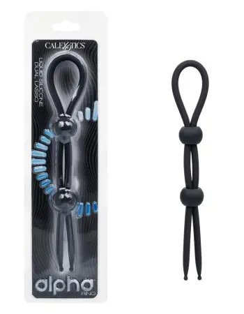 Alpha Liquid Silicone Dual Lasso - Black