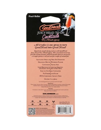 Goodhead Juicy Head Cocktails Dry Mouth Spray to-Go - Peach Bellini