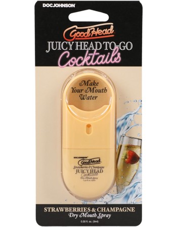 Goodhead Juicy Head Cocktails Dry Mouth Spray to-Go - Strawberries/champagne