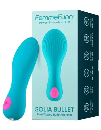 Solia Bullet Flat Tipped Vibrator - Turquoise