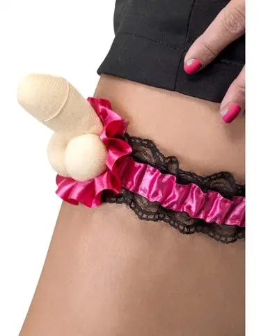 Hen Night Plush Willy Garter - Pink