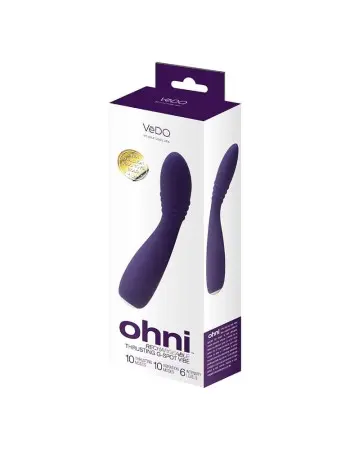 Ohni Rechargeable G-Spot Thrusting Vibe Purple