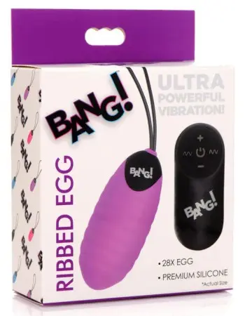 28x Ribbed Silicone Egg - Purple