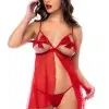 Tie the Knot Babydoll Set - Large/xl - Red
