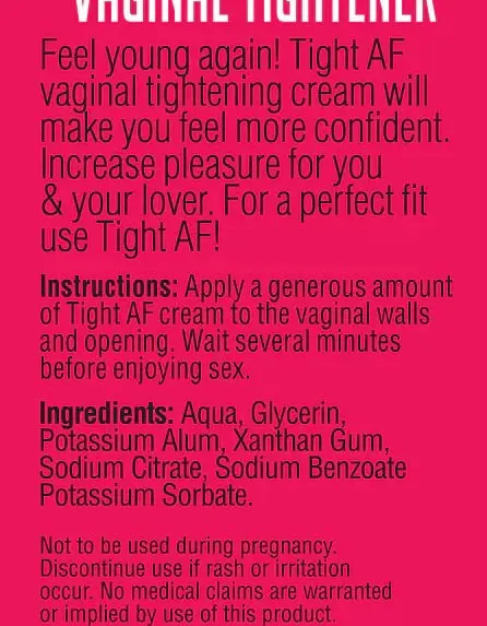 Tight Af Fishbowl Tightener Cream 10ml - Pop Display of 65