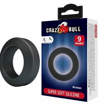 Brodan - Cockring Super Soft Silicone - Black