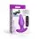 Vibrating Silicone Butt Plug With Digital Remote - Purple