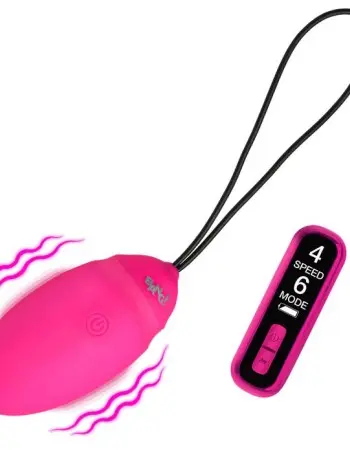 Vibrating Silicone Egg With Digital Remote - Pink