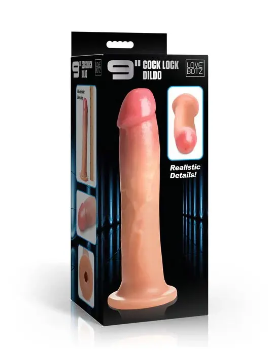 9" Cock Lock Dildo - Light
