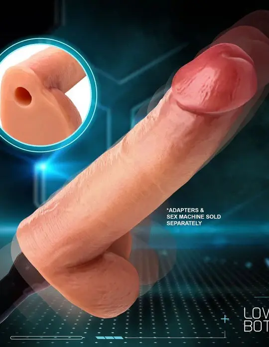 8" Cock Lock Dildo With Balls - Light