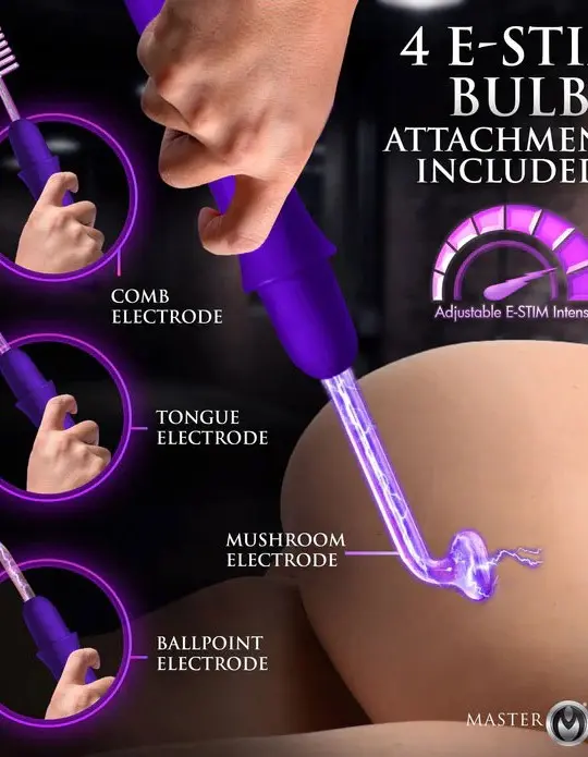 Elektrawand Rechargeable Violet Wand With Attachments Purple
